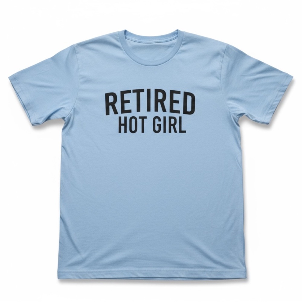 Retired Hot Girl graphic tee | Light Blue